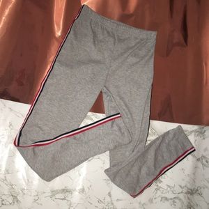 Grey Leggings w/ Stripe Side